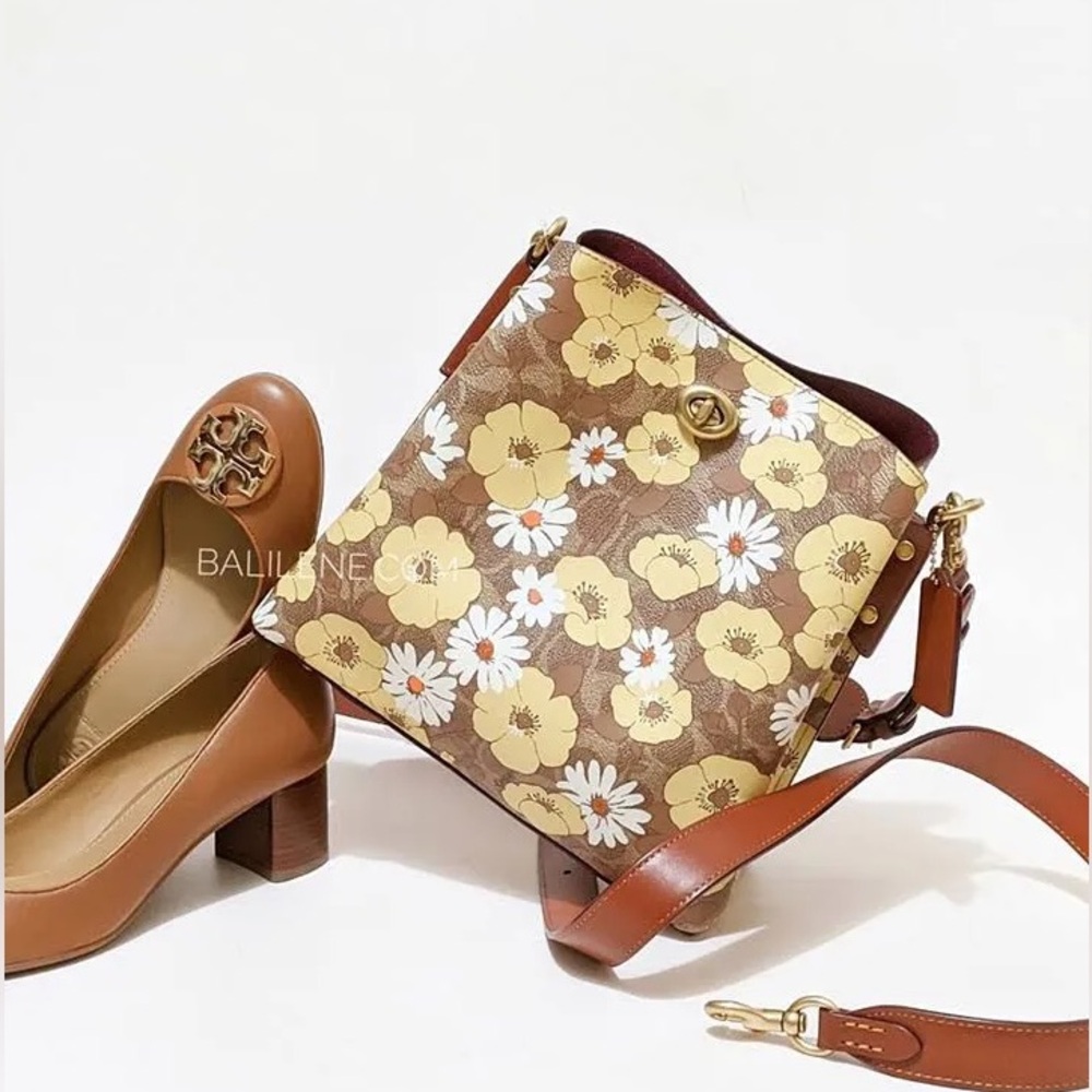 🔥🔥🔥 Coach Willow Bucket Bag In Signature Canvas With Floral Print 🔥🔥🔥